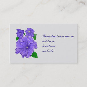 De BloemenSjabloon van de paarse Petunia Visitekaartje