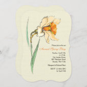 De BloemenUitnodiging van narcissen Kaart (Voorkant / Achterkant)