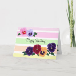 De BloemenVerjaardag van Pansies Kaart