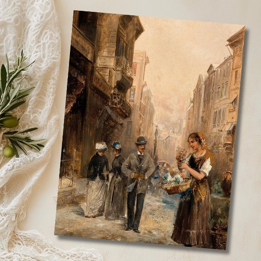 De Bloemenverkoper – Emil Barbarini Briefkaart