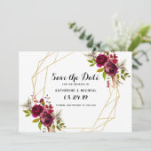 De bloemetjesgeometrisch van Bourgogne sparen de d Kaart (Staand voorkant)