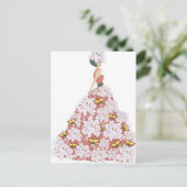 De bloemjurk briefkaart (Staand voorkant)