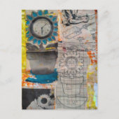 De bloemklok Vintage hobby's collage Briefkaart (Voorkant)