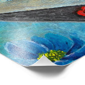 De bloemrijke kunst van een Dragonfly Print Foto Afdruk (Hoek)