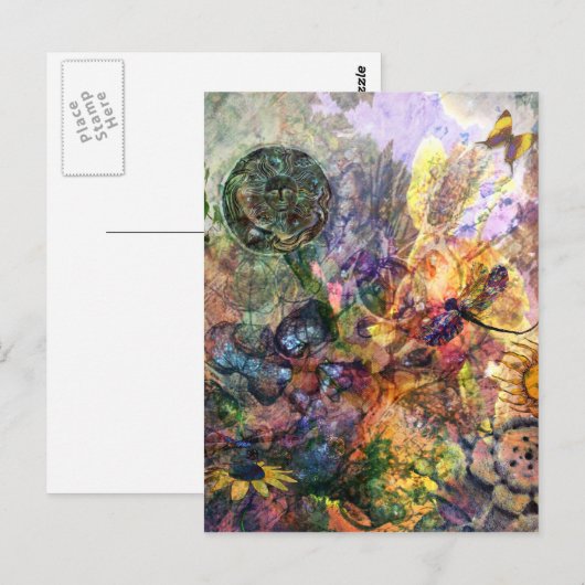 De bloemtuin briefkaart (Voorkant / Achterkant)