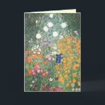 De bloemtuin kaart<br><div class="desc">Dit lege wenskaart bevat het schilderij The Flower Garden (1907) van Gustauv Klimt. Gustav Klimt (14 juli 1862 tot 6 februari 1918) was een Oostenrijkse symbolistische schilder. Zijn belangrijkste werk omvat schilderijen, moorden, schetsen en andere kunstvoorwerpen.</div>