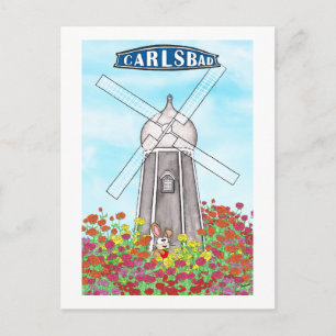 De bloemvelden van Carlsbad Californië Briefkaart