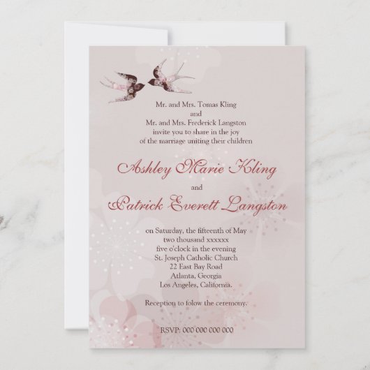 De Bloesem en de Liefde van de kers slikken Kaart (Achterkant)