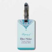 De bloesem opent het Personaliseerbare Bagagelabel (Achterkant verticaal)