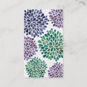 De Bloesem van de Dahlia van de parel barstte Visitekaartje (Achterkant)