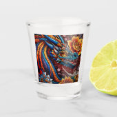De bloesem van de draak shot glas (Voorkant)