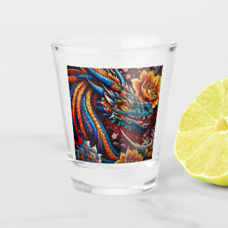 De bloesem van de draak shot glas