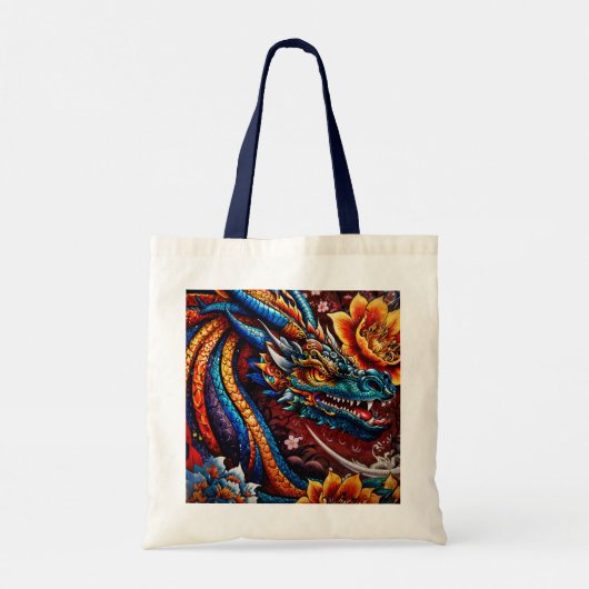 "De bloesem van de draak" Tote Bag (Achterkant)