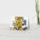 De bloesem van de forsythia notecard kaart (Voorkant)
