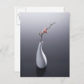 De bloesem van de kers in vaas briefkaart (Voorkant / Achterkant)