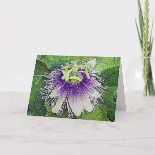 De Bloesem van het Fruit van de hartstocht Kaart (Voorkant)