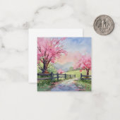 De bloesemluifel van de lente notitiekaartje (Voorkant / Achterkant in situ)