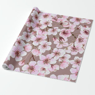 De bloesempatroon van de kers cadeaupapier