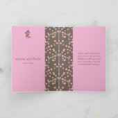 De Bloesems van de kers danken u kaarden Bedankkaart (Binnen)