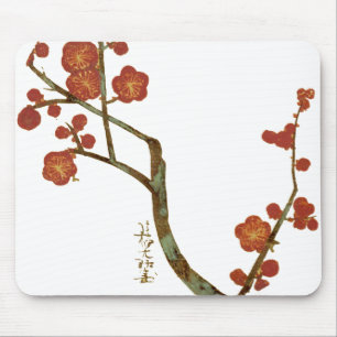 De Bloesems van de pruim, Ogata Korin Japans Fijn Muismat