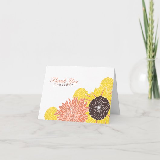 De Bloesems van de tuin danken u Bedankkaart (Voorkant)