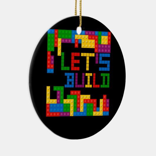 De Blokbaksteenbouw Laten we Hoofdbouwer Pu bouwen Keramisch Ornament (Rechts)