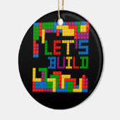 De Blokbaksteenbouw Laten we Hoofdbouwer Pu bouwen Keramisch Ornament (Links)