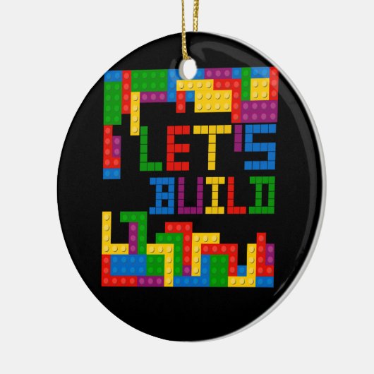 De Blokbaksteenbouw Laten we Hoofdbouwer Pu bouwen Keramisch Ornament (Links)