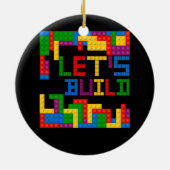 De Blokbaksteenbouw Laten we Hoofdbouwer Pu bouwen Keramisch Ornament (Achterkant)