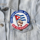 De blokkade van Cuba opheffen Ronde Button 4,0 Cm (In situ)