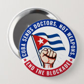 De blokkade van Cuba opheffen Ronde Button 4,0 Cm (Voorkant /achterkant)