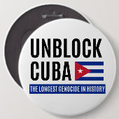 De blokkade van Cuba opheffen Ronde Button 6,0 Cm (Voorkant /achterkant)