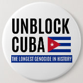 De blokkade van Cuba opheffen Ronde Button 6,0 Cm (Voorkant)