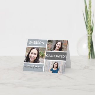 De Blokken Notecard van afstuderen Bedankkaart