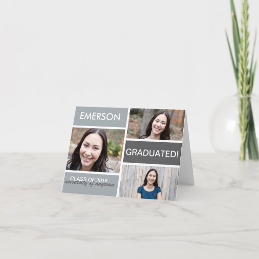 De Blokken Notecard van afstuderen Bedankkaart (Voorkant)