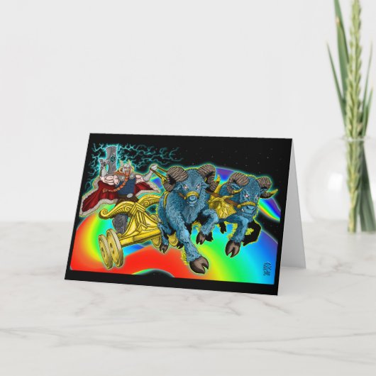 De Blokkenwagen van Thor - Wenskaart Kaart (Voorkant)