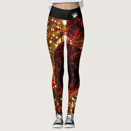 De blonde & brak - Gevormde Leggings - Wit Logo (Voorkant)