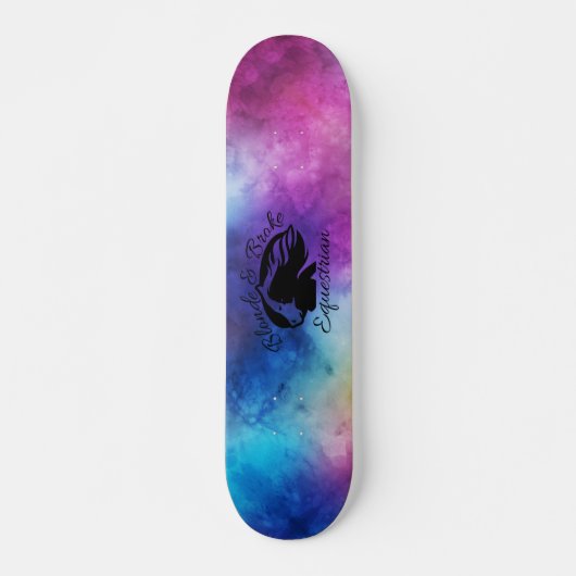 De blonde & brak - Skateboard - Zwart Logo (Voorkant)