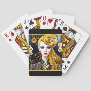 De blonde flapper pokerkaarten