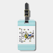 De blonde Ster van de Rots van de Jongen Bagagelabel (Voorkant verticaal)