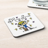 De blonde Ster van de Rots van de Jongen Bier Onderzetter (Linkerzijde)