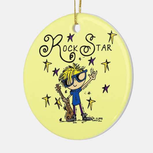 De blonde Ster van de Rots van de Jongen Keramisch Ornament (Links)