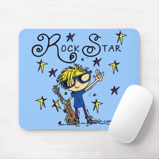 De blonde Ster van de Rots van de Jongen Muismat (Met muis)