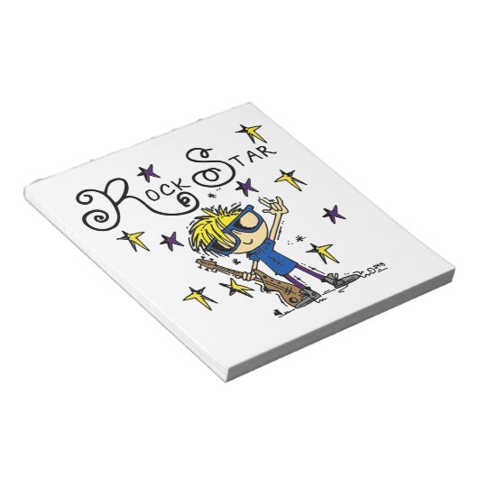 De blonde Ster van de Rots van de Jongen Notitieblok (Schuin)