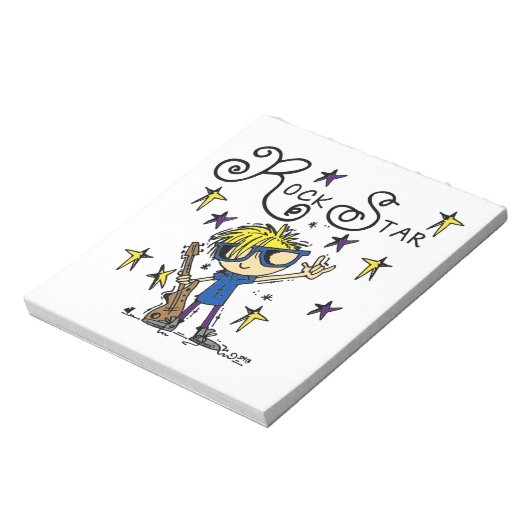 De blonde Ster van de Rots van de Jongen Notitieblok (Linkerzijde)