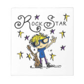 De blonde Ster van de Rots van de Jongen Notitieblok (Voorkant)