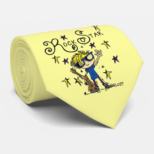 De blonde Ster van de Rots van de Jongen Stropdas (Opgerold)