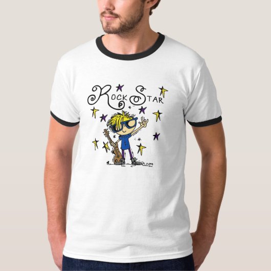 De blonde Ster van de Rots van de Jongen T-shirt (Voorkant)