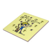 De blonde Ster van de Rots van de Jongen Tegeltje (Zijkant)