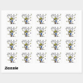 De blonde Ster van de Rots van de Jongen Vierkante Sticker (Vel)
